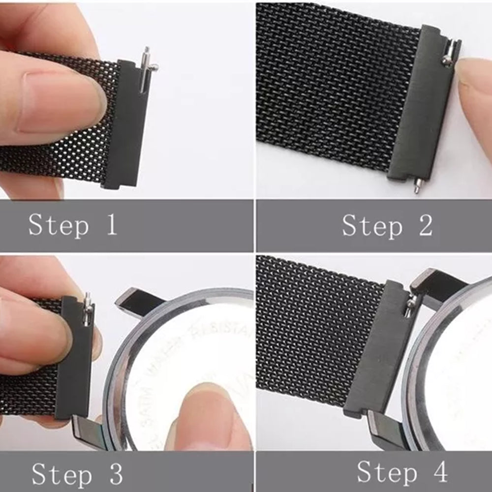 Bracelet Techsuit W009 pour Huawei Watch / Garmin Watch Series, 18mm, Noir