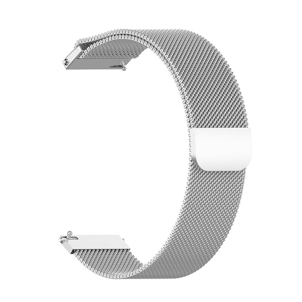 Techsuit W009 Armband für Samsung Galaxy Watch / Huawei Watch Series, 20mm, Silberfarben