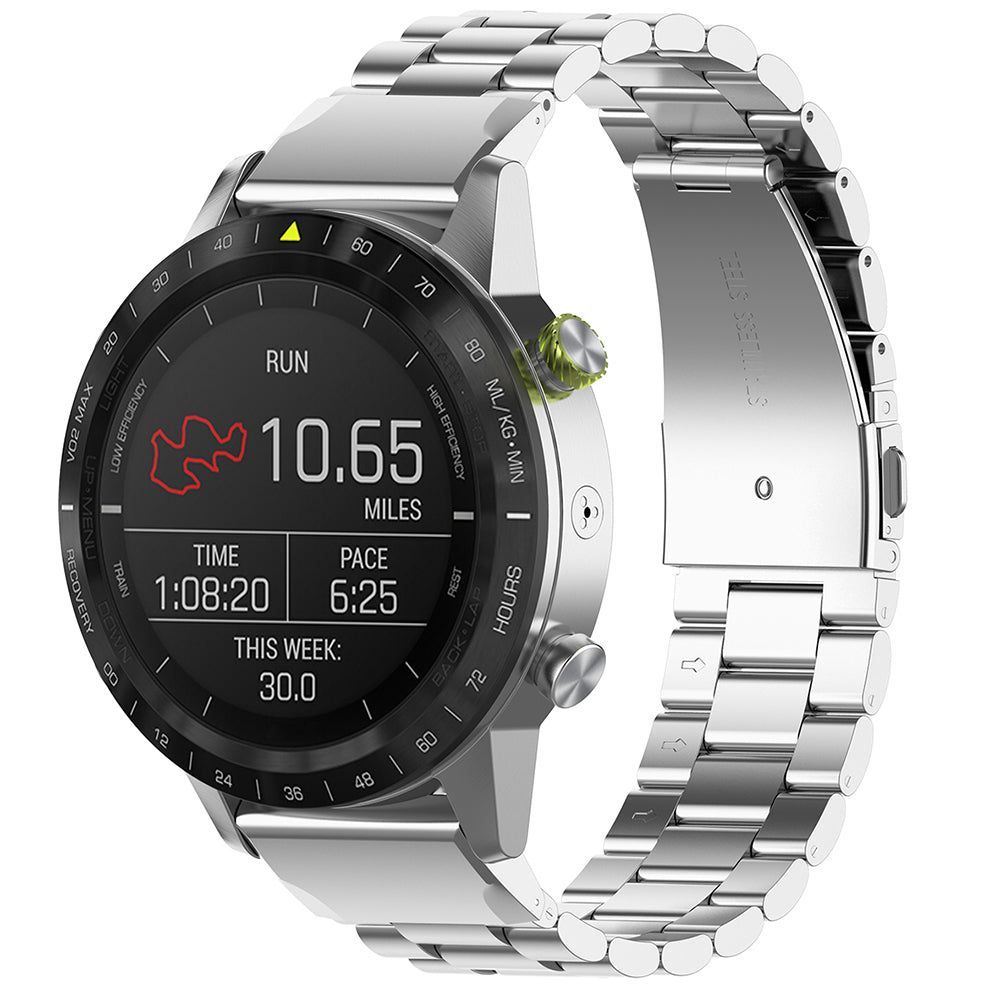 Bracelet Techsuit W010 pour Garmin Instinct / Approach / Fenix Watch Series, 20mm, Argentée