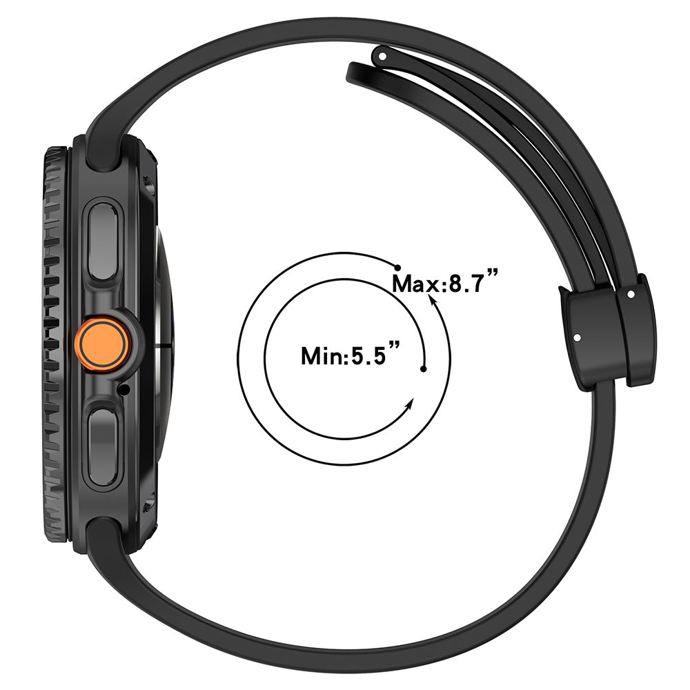 Techsuit W011 Armband für Samsung Galaxy Watch 8 Classic / Watch8 44mm / Watch 8 40mm, Grau