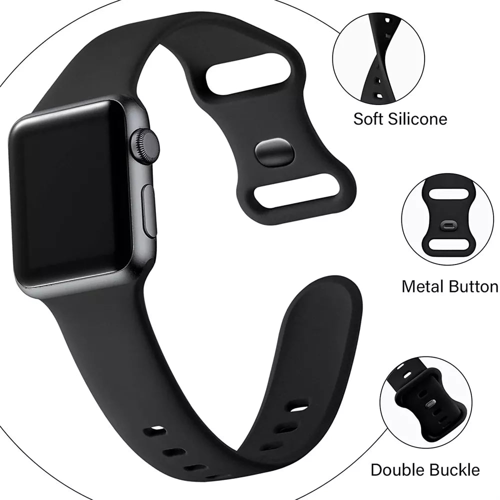 Bracelet Techsuit W031 pour Apple Watch 42mm / 41mm / 40mm / 38mm Series, Gris