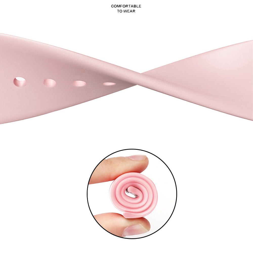 Bracelet Techsuit W031 pour Apple Watch 42mm / 41mm / 40mm / 38mm Series, Rose Clair
