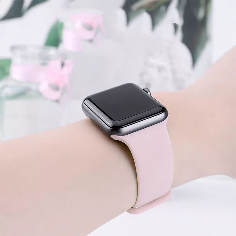 Bracelet Techsuit W031 pour Apple Watch 42mm / 41mm / 40mm / 38mm Series, Rose Clair