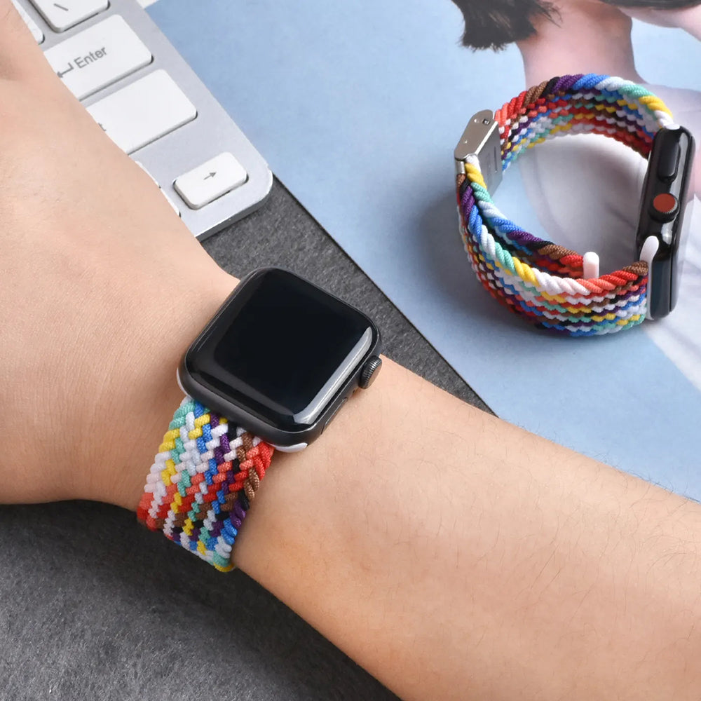 Bracelet Techsuit W032 pour Apple Watch 42mm / 41mm / 40mm / 38mm Series, Bleu Marine