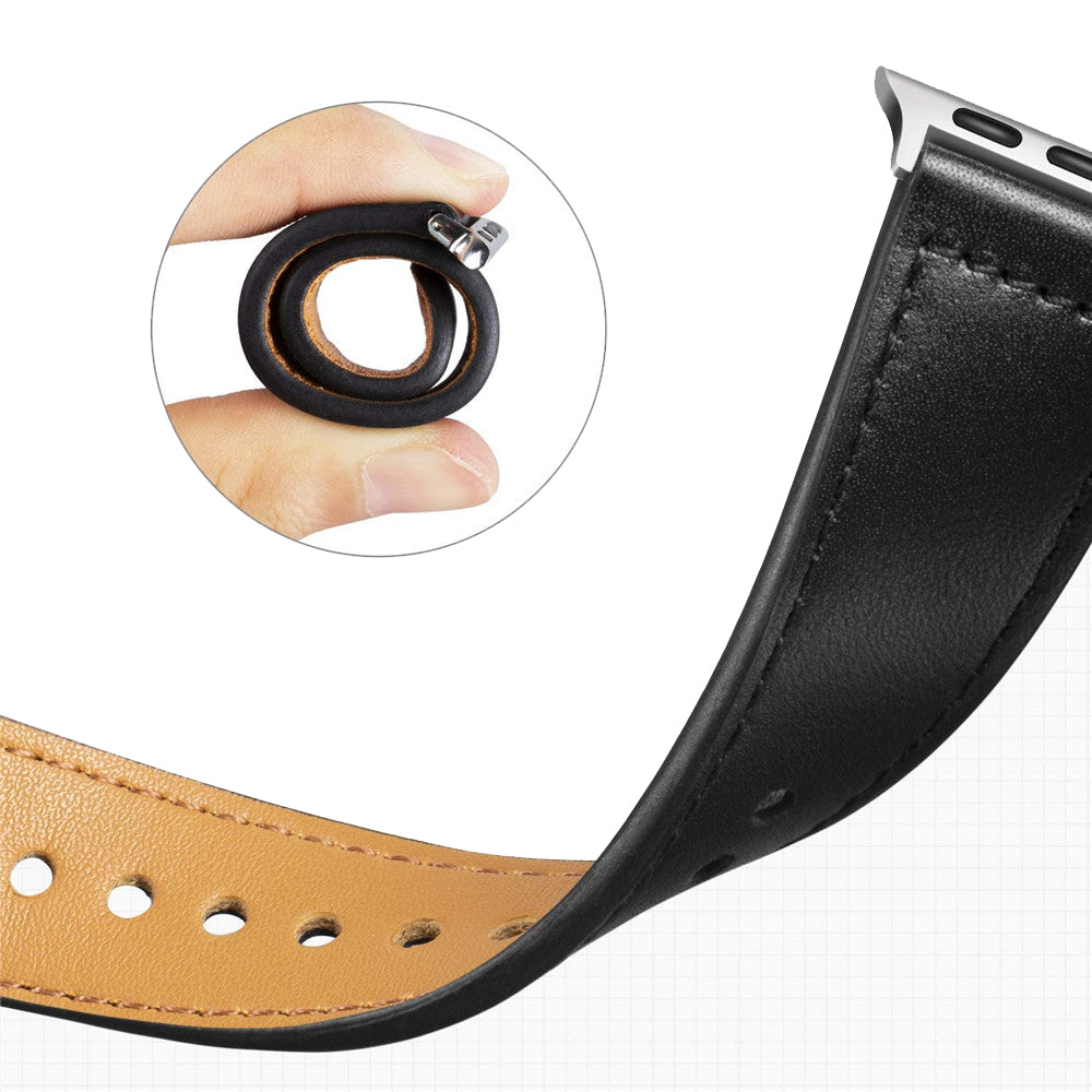 Techsuit W033 Strap for Apple Watch 42mm / 41mm / 40mm / 38mm Series, Black