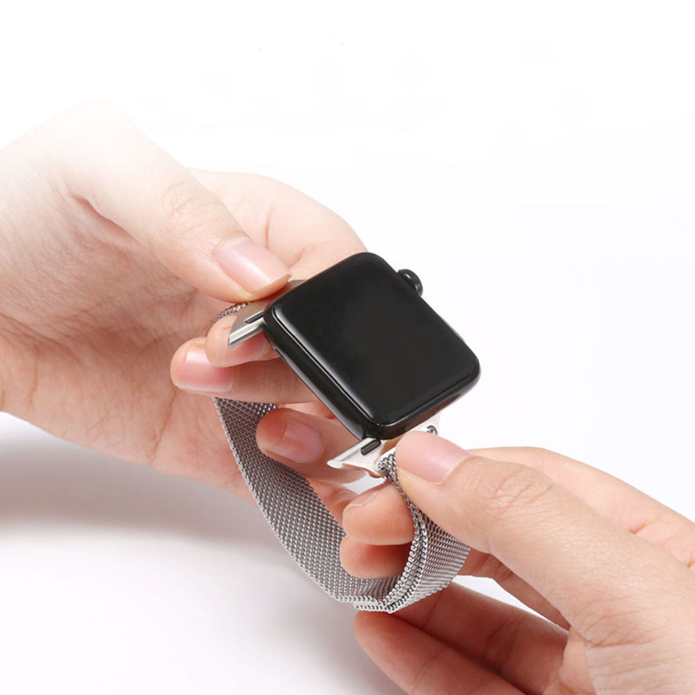Bracelet Techsuit W034 pour Apple Watch 49mm / 46mm / 45mm / 44mm / 42mm Series, Argenté