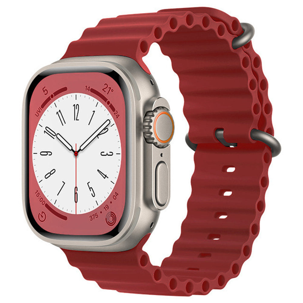 Bracelet Techsuit W038 pour Apple Watch 42mm / 41mm / 40mm / 38mm Series, Rouge Foncé