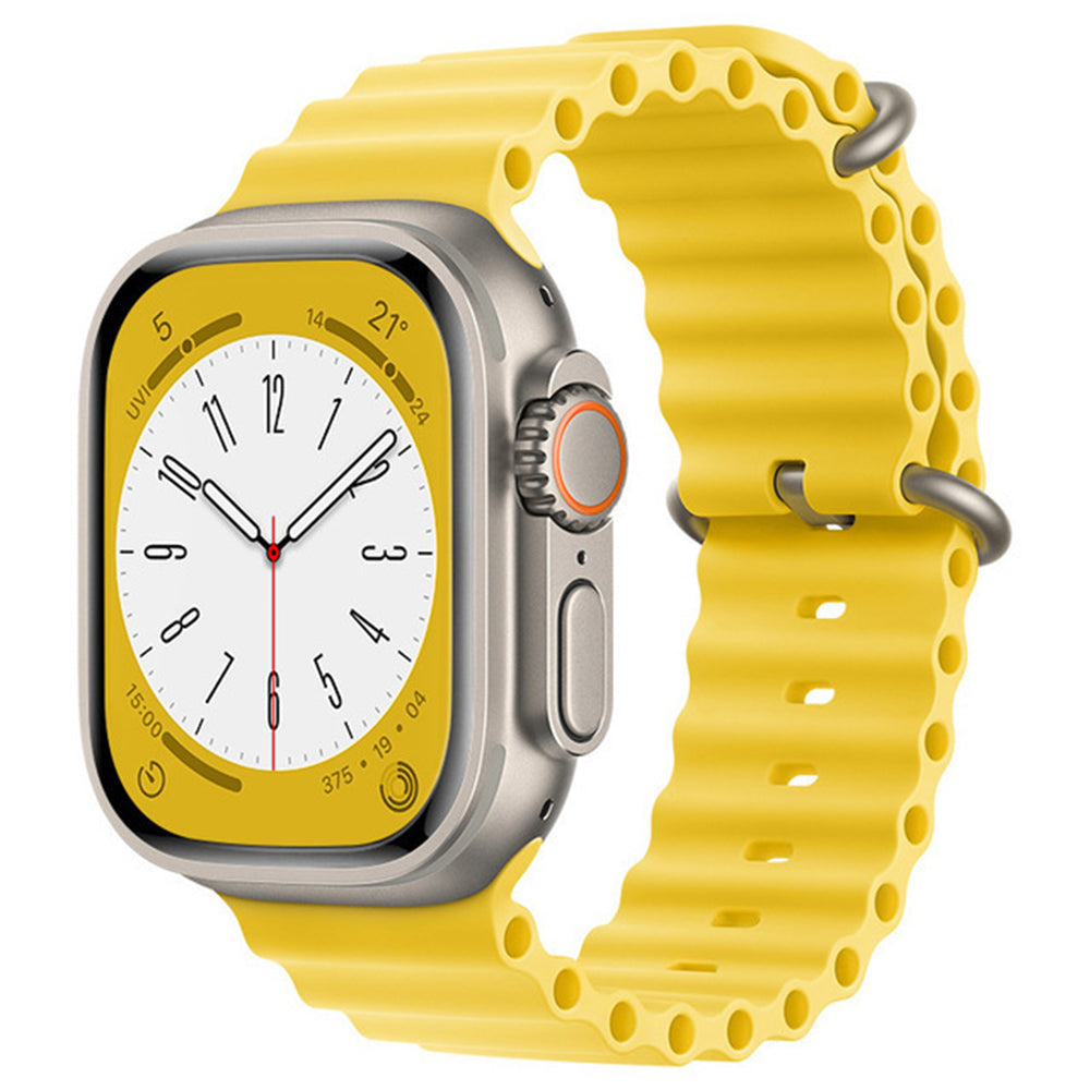 Techsuit W038 Armband für Apple Watch 49mm / 46mm / 45mm / 44mm / 42mm Serie, Gelb