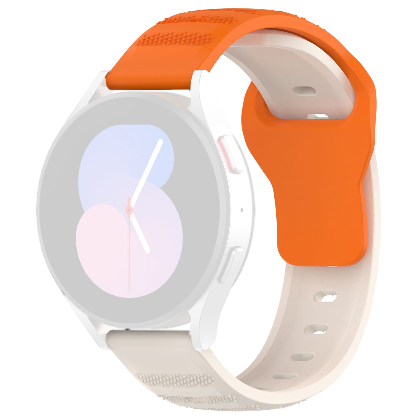 Bracelet Techsuit W050 pour Huawei Watch / Xiaomi Watch Series, 22mm, Beige Orange