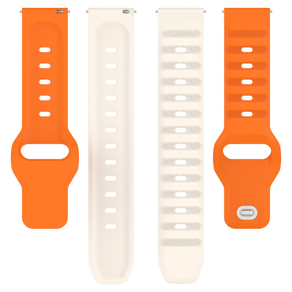 Bracelet Techsuit W050 pour Huawei Watch / Xiaomi Watch Series, 22mm, Beige Orange