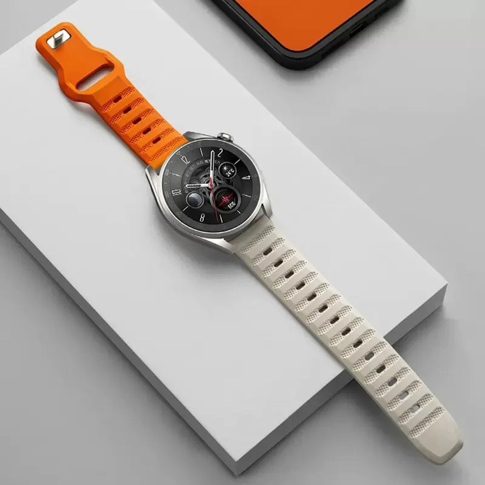 Bracelet Techsuit W050 pour Huawei Watch / Xiaomi Watch Series, 22mm, Beige Orange