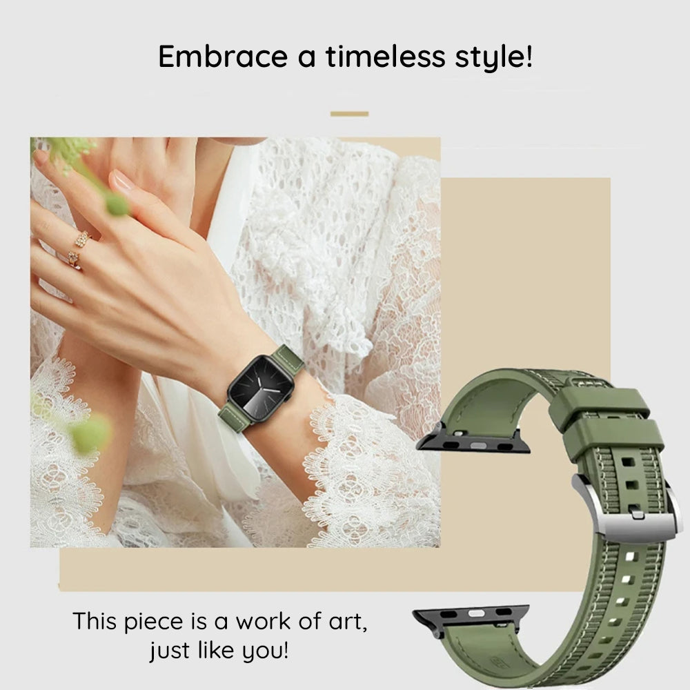 Bracelet Techsuit W051 pour Apple Watch 42mm / 41mm / 40mm / 38mm Series, Bleu Foncé