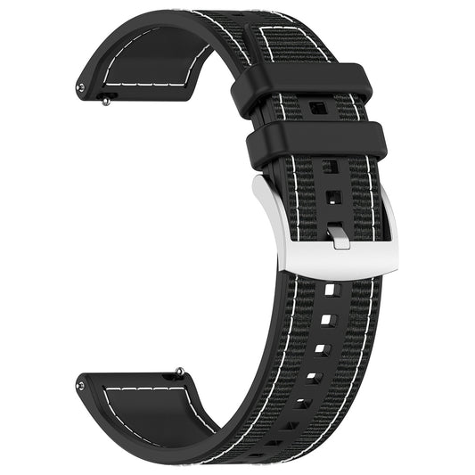 Techsuit W051 Armband für Huawei Watch / Xiaomi Watch Series, 22mm, Schwarz