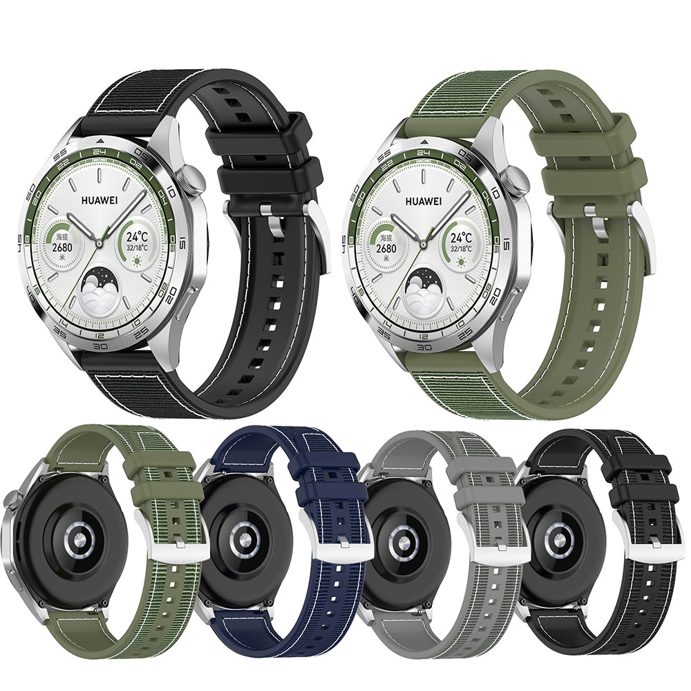 Bracelet Techsuit W051 pour Huawei Watch / Xiaomi Watch Series, 22mm, Noir