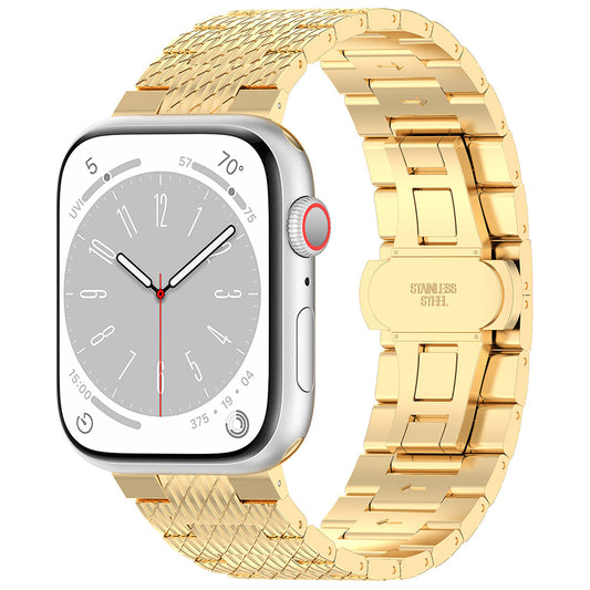 Techsuit W052 Armband für Apple Watch 49mm / 46mm / 45mm / 44mm / 42mm Serie, Goldfarben