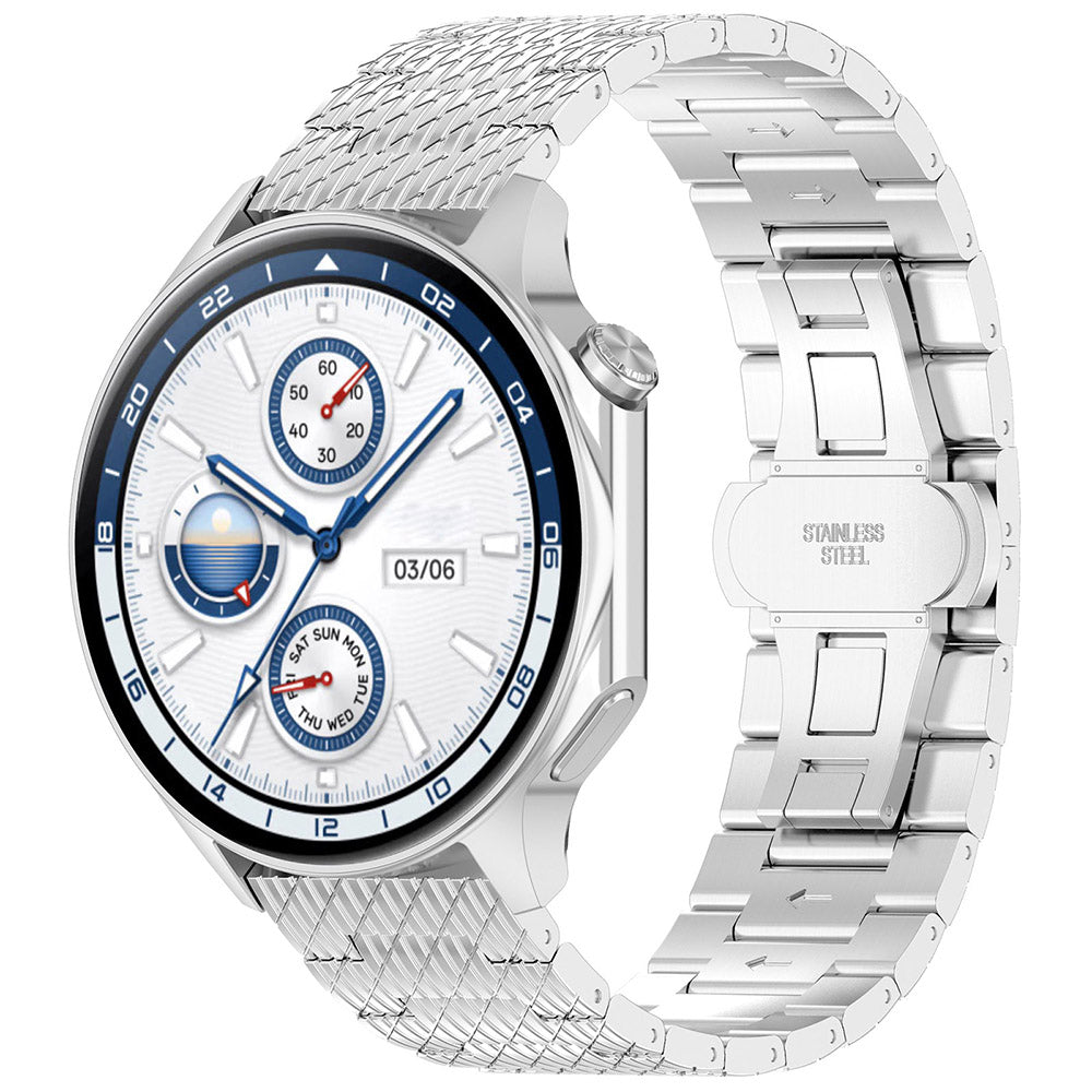 Bracelet Techsuit W052 pour Samsung Galaxy Watch / Huawei Watch Series, 20mm, Argenté