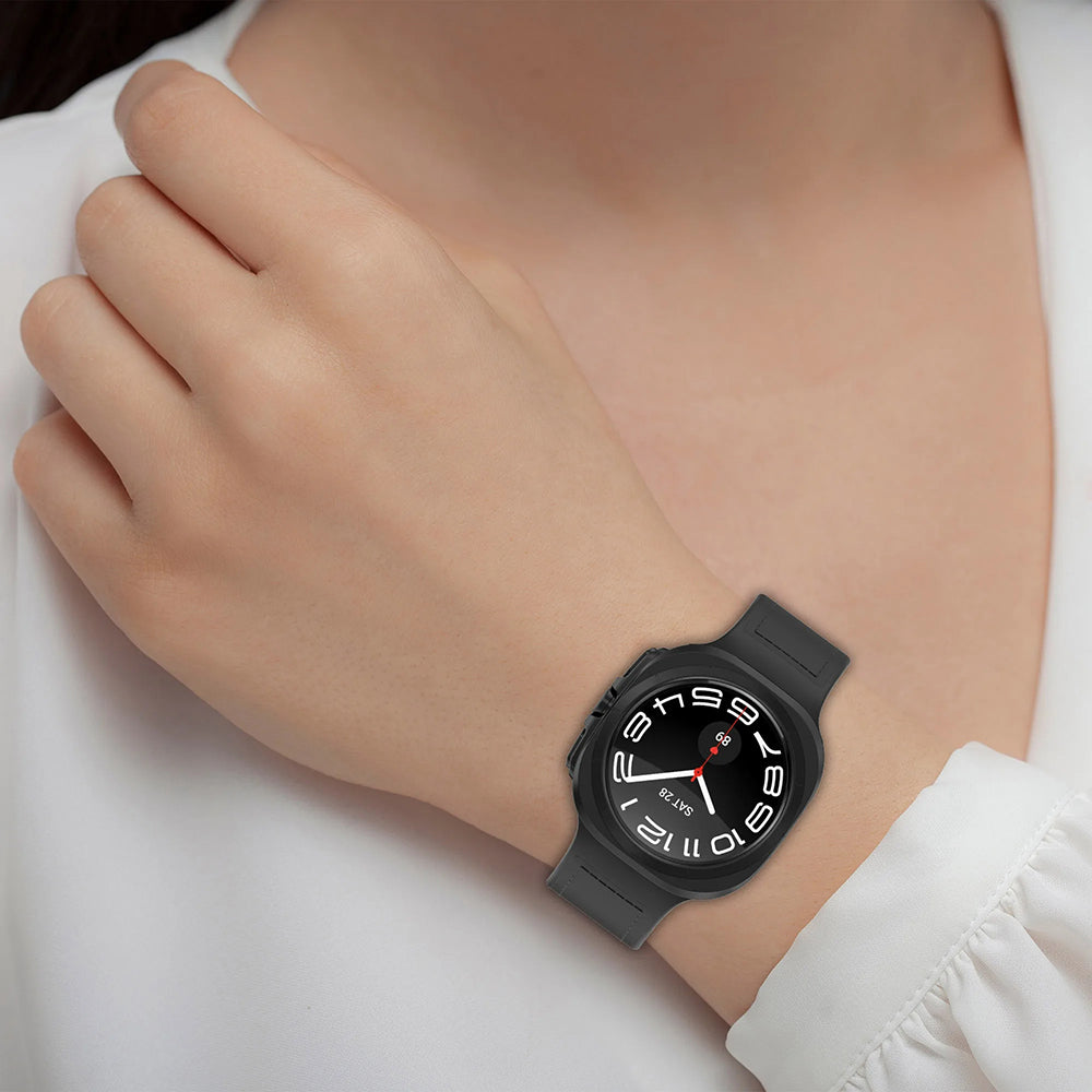Techsuit W056 Armband für Samsung Galaxy Watch Ultra, Schwarz