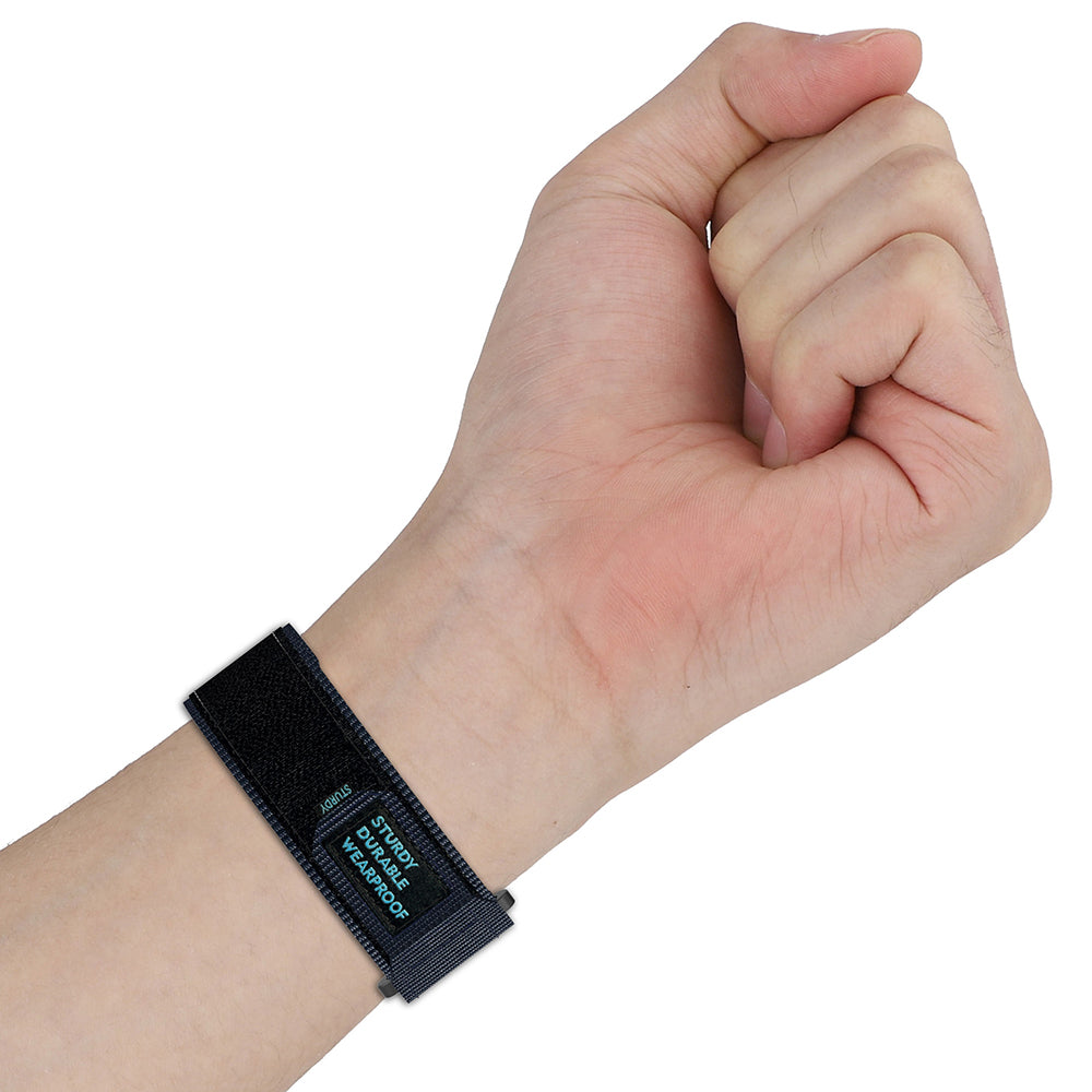Bracelet Techsuit W057 pour Garmin Instinct / Approach / Fenix Watch Series, 20mm, Bleu Marine