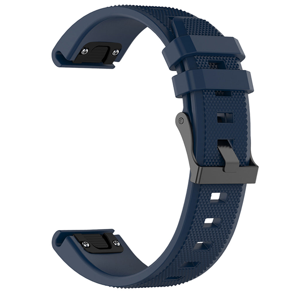 Bracelet Techsuit W058 pour Garmin Watch Fenix / Forerunner Series, 22mm, Bleu Marine