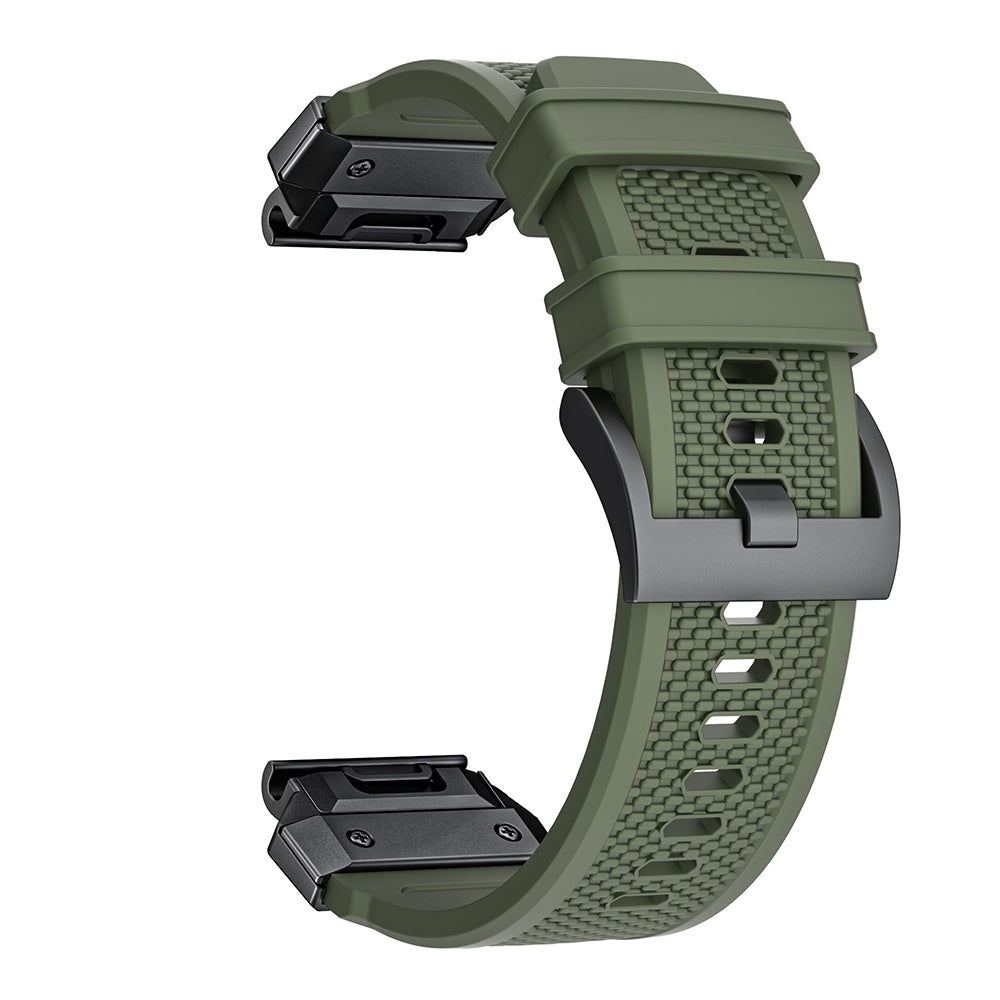 Techsuit W068 Armband für Garmin Watch Fenix / Forerunner / Approach Series, 22mm, Schwarz Orange