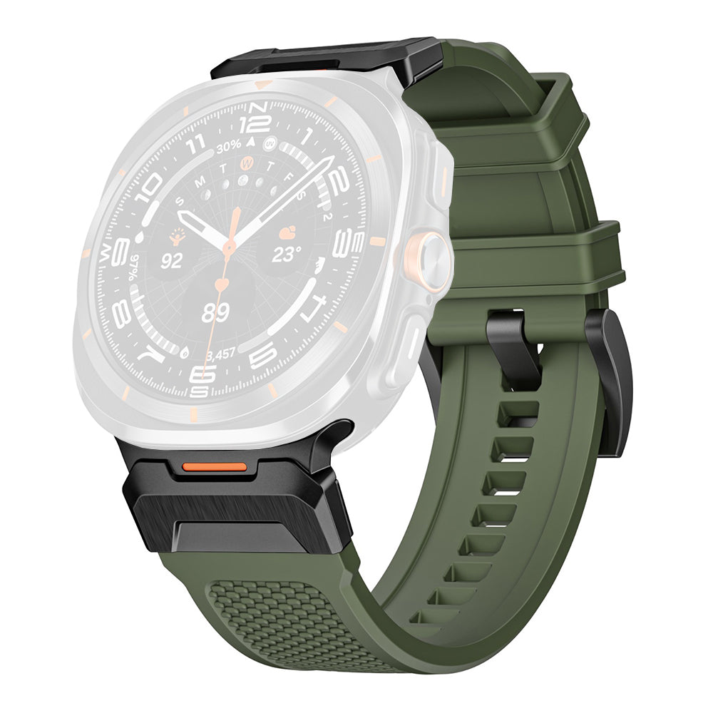 Techsuit W068 Armband für Samsung Galaxy Watch Ultra, Schwarz Grün