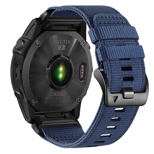 Bracelet Techsuit W070 pour Garmin Instinct / Approach / Fenix Watch Series, 20mm, Bleu Marine