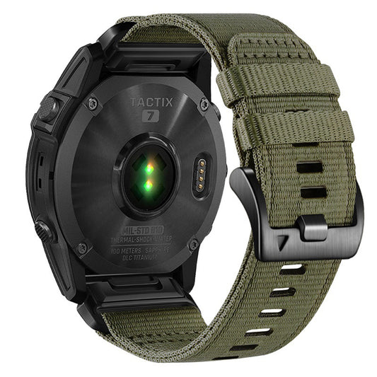 Bracelet Techsuit W070 pour Garmin Instinct / Approach / Fenix Watch Series, 20mm, Vert Foncé