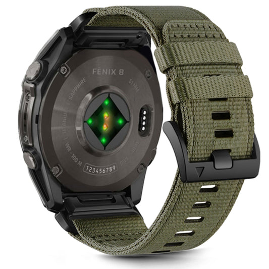 Bracelet Techsuit W070 pour Garmin Watch Fenix / Forerunner Series, 22mm, Vert Foncé