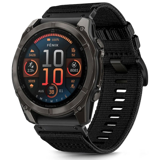 Bracelet Techsuit W070 pour Garmin Watch Fenix Series, 26mm, Noir