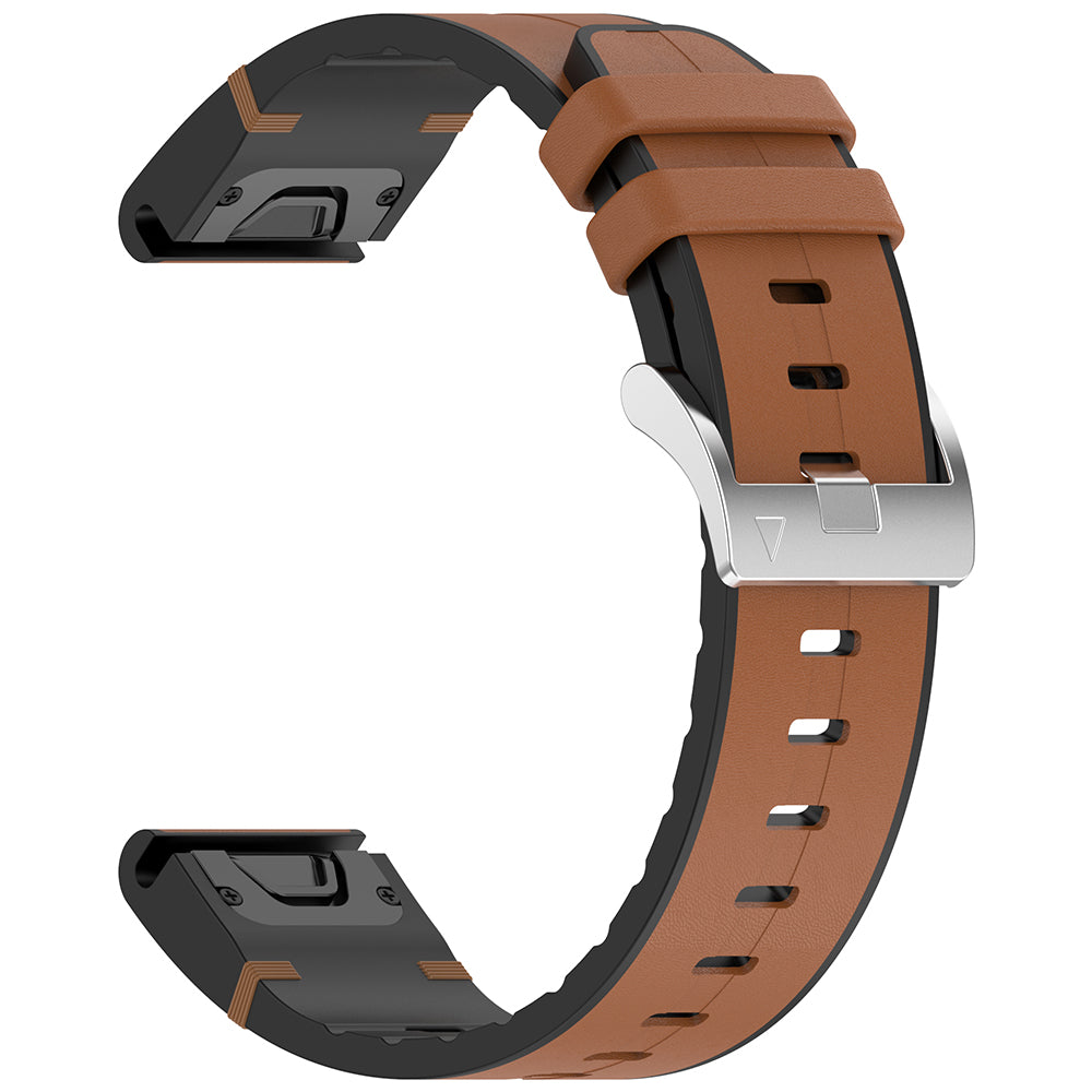 Bracelet Techsuit W071 pour Garmin Watch Fenix / Forerunner Series, 22mm, Marron