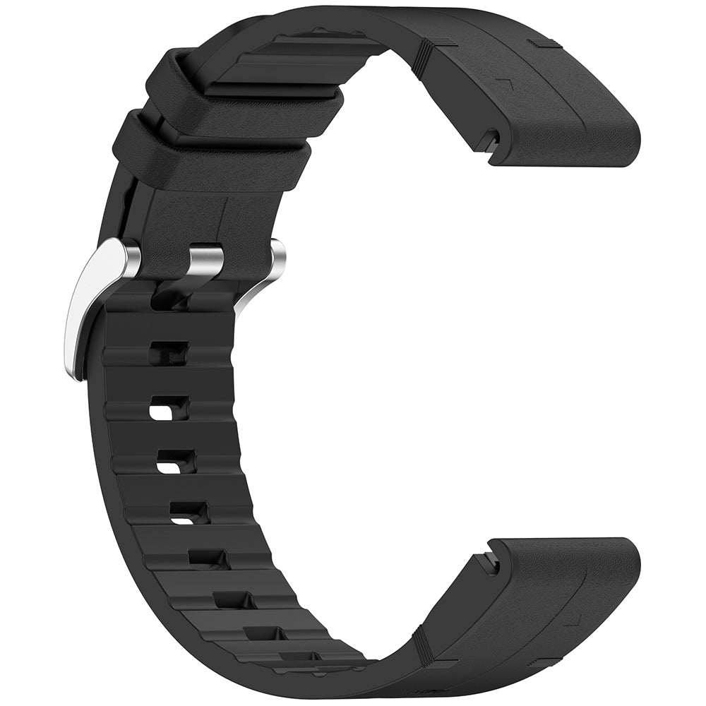 Techsuit W071 Armband für Garmin Watch Fenix / Forerunner Serie, 22mm, Schwarz
