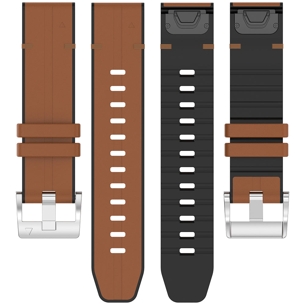 Bracelet Techsuit W071 pour Garmin Watch Fenix Series, 26mm, Marron
