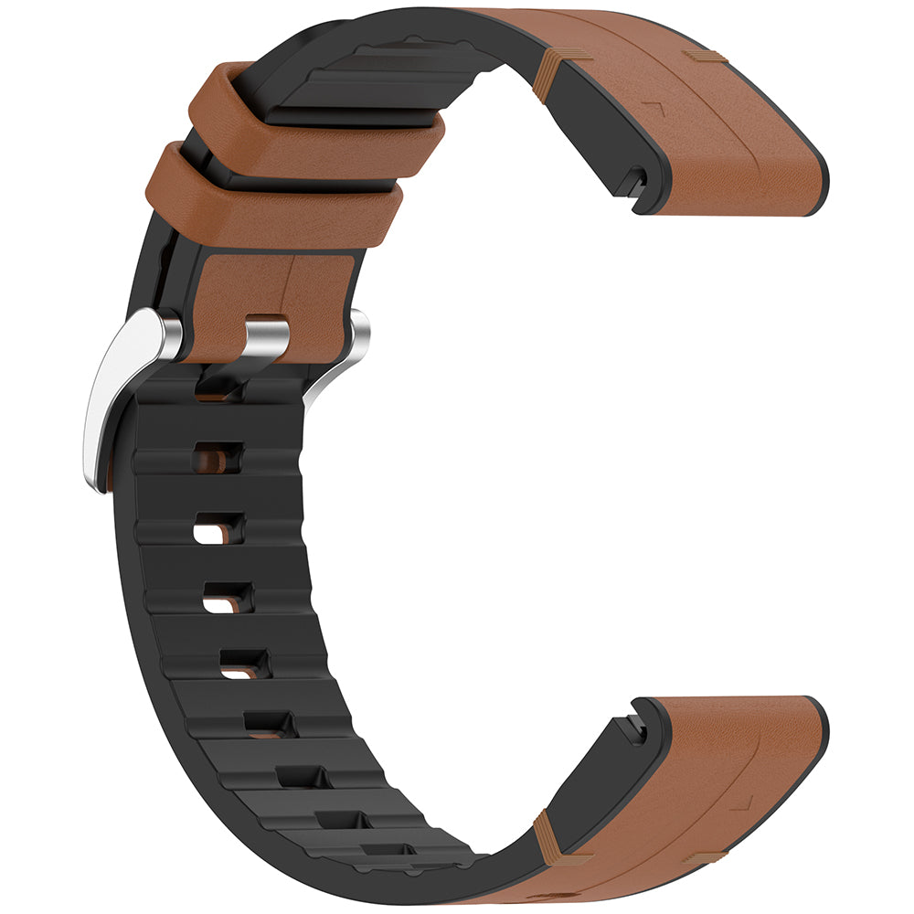 Bracelet Techsuit W071 pour Garmin Watch Fenix Series, 26mm, Marron