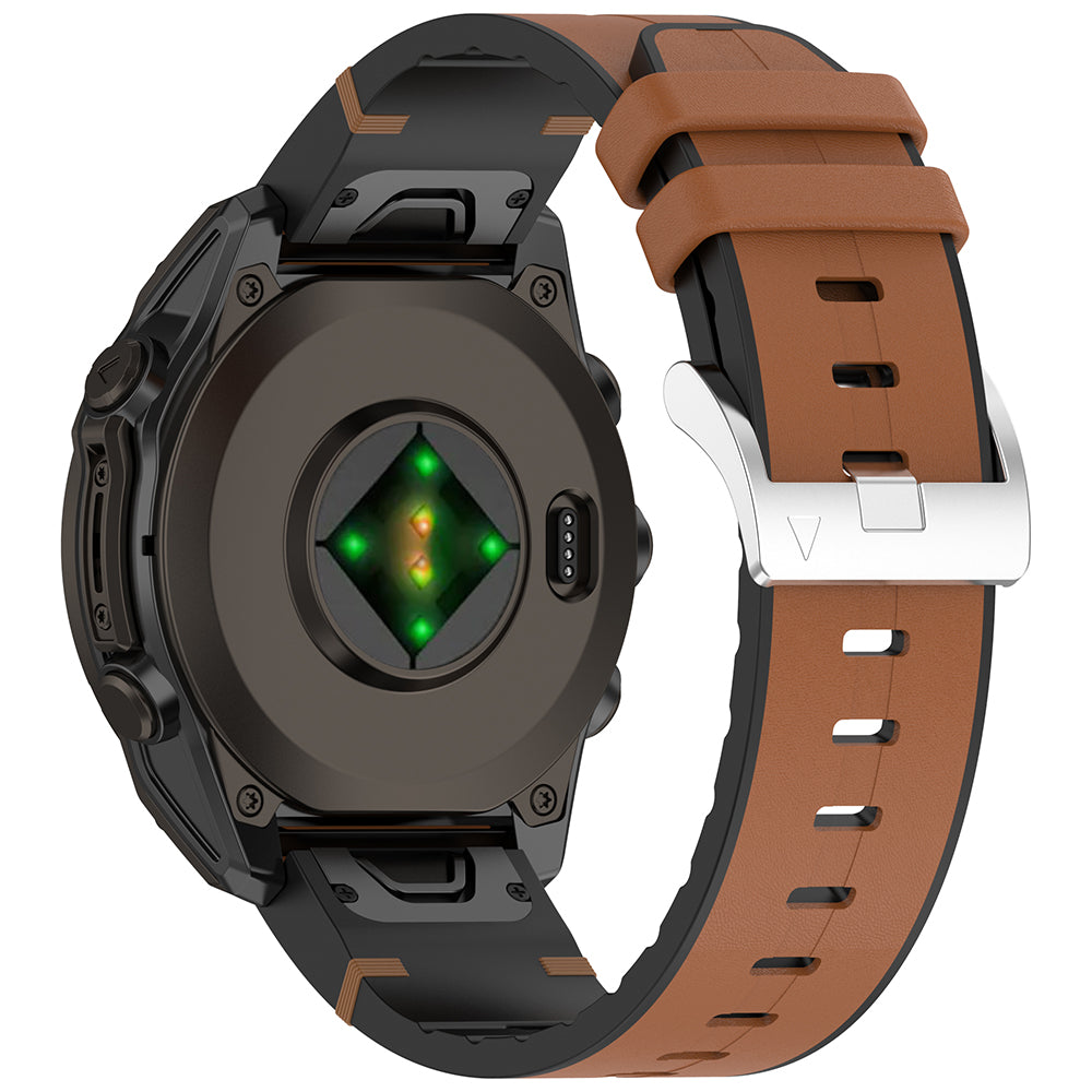 Bracelet Techsuit W071 pour Garmin Watch Fenix Series, 26mm, Marron