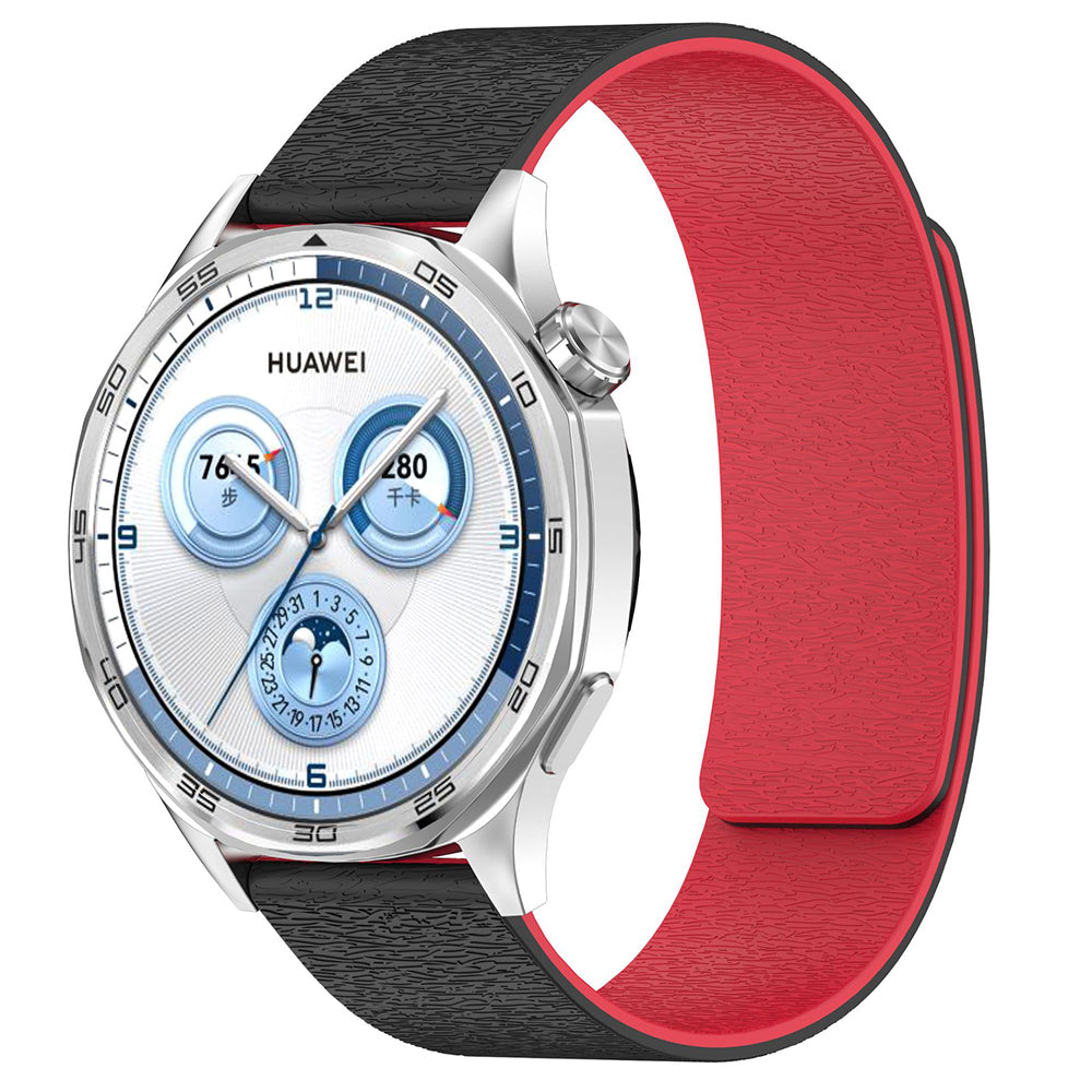 Bracelet Techsuit W074 pour Samsung Galaxy Watch Series, 20mm, Noir Rouge