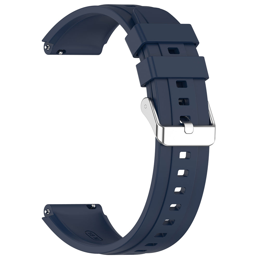 Bracelet Techsuit W075 pour Huawei Watch / Garmin Watch Series, 18mm, Bleu Marine