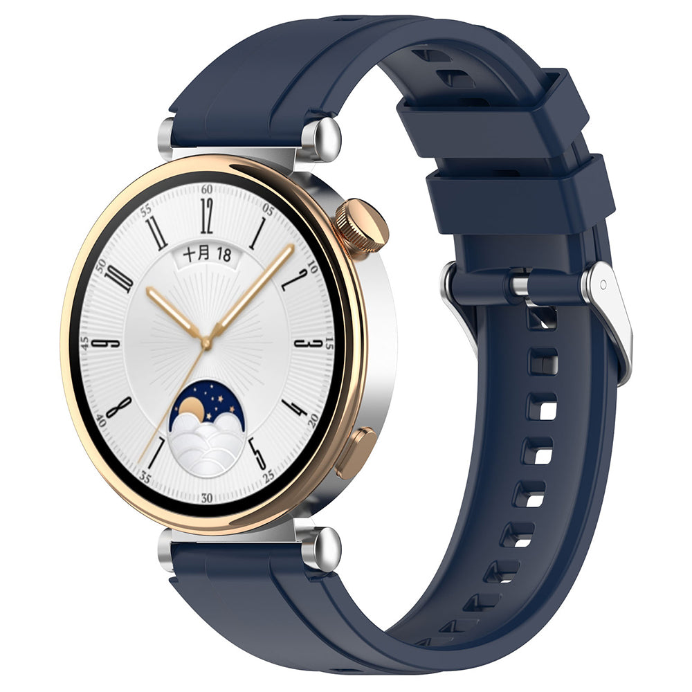 Bracelet Techsuit W075 pour Huawei Watch / Garmin Watch Series, 18mm, Bleu Marine
