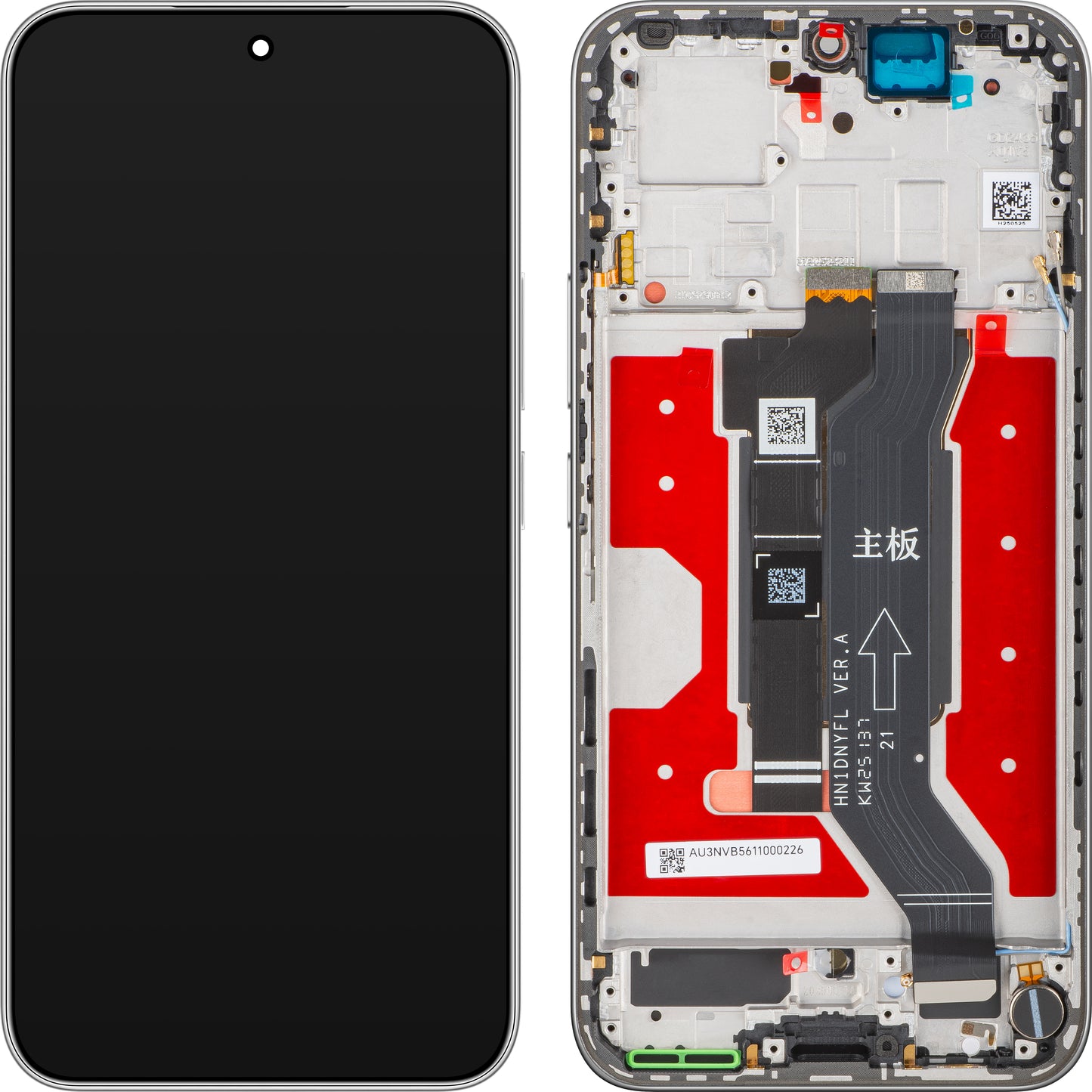 Honor 400 Display with Touchscreen, with Frame, White (Meteor Silver), Service Pack 0235APNS