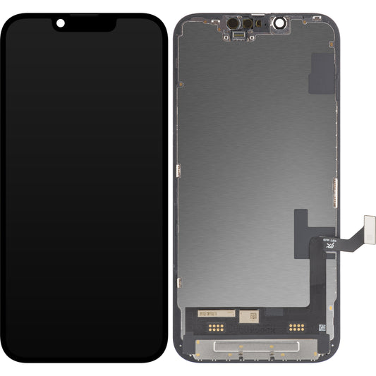 Ecran tactile JK pour Apple iPhone 14, avec cadre, version OLED, noir