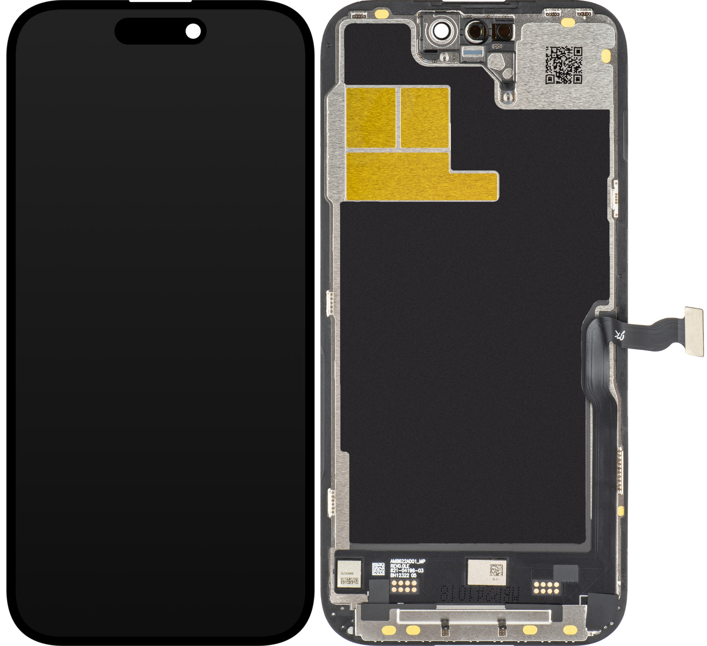 JK Touchscreen-Display für Apple iPhone 14 Pro, mit Rahmen, LCD In-Cell IC beweglich Version, Schwarz