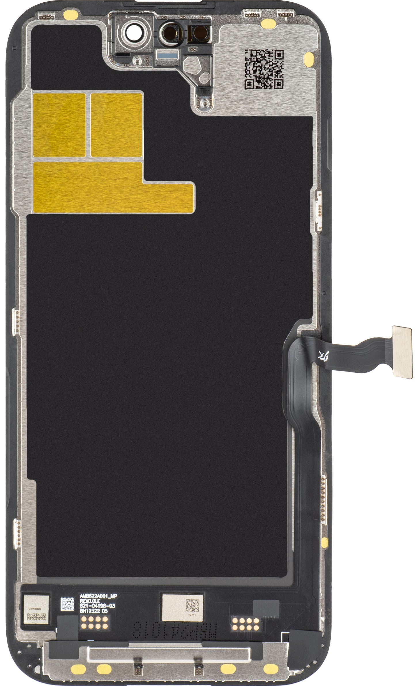 JK Touchscreen-Display für Apple iPhone 14 Pro, mit Rahmen, LCD In-Cell IC beweglich Version, Schwarz