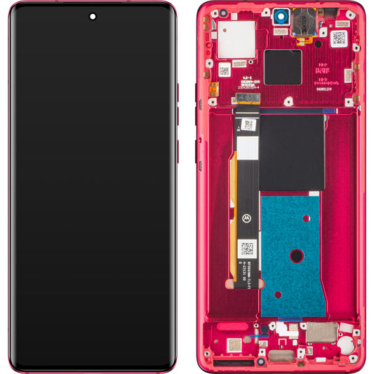 Écran tactile Motorola Edge 40, avec cadre, rouge (Viva Magenta), Service Pack 5D68C22712