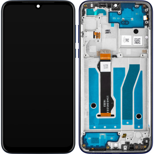 Motorola Moto G8 Plus Écran tactile avec cadre, bleu foncé, Service Pack 5D68C15528