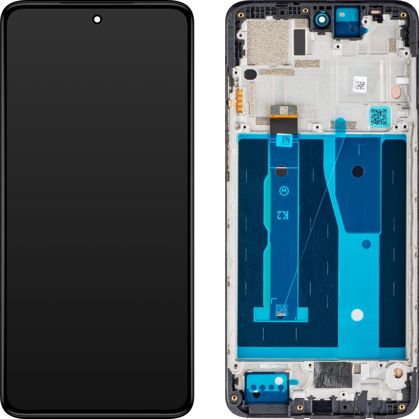 Écran tactile Motorola Moto G84, avec cadre, noir, Service Pack 5D68C23231