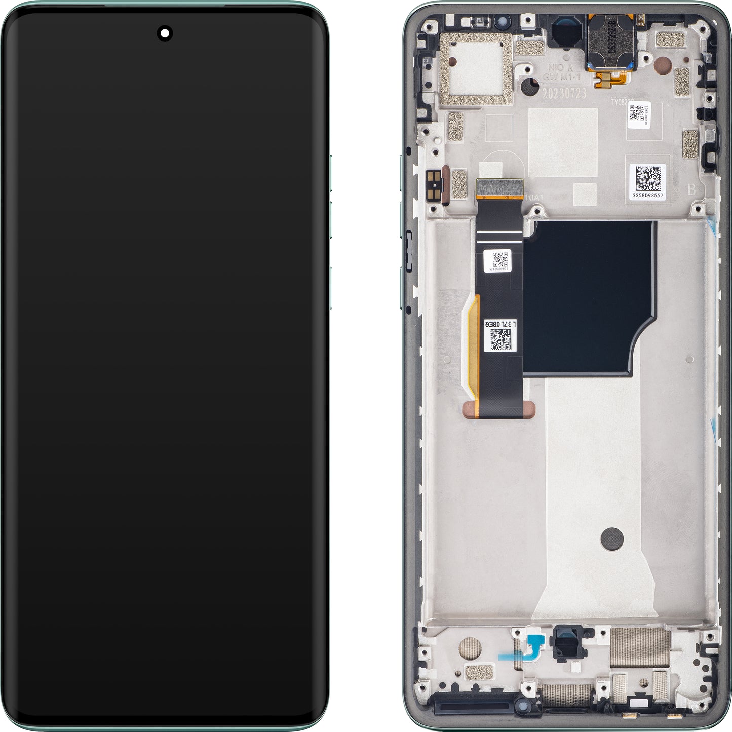 Touchscreen-Display Motorola Edge 40 Neo, mit Rahmen, L3 Version, Türkis (Soothing Sea), Service Pack 5D68C23159