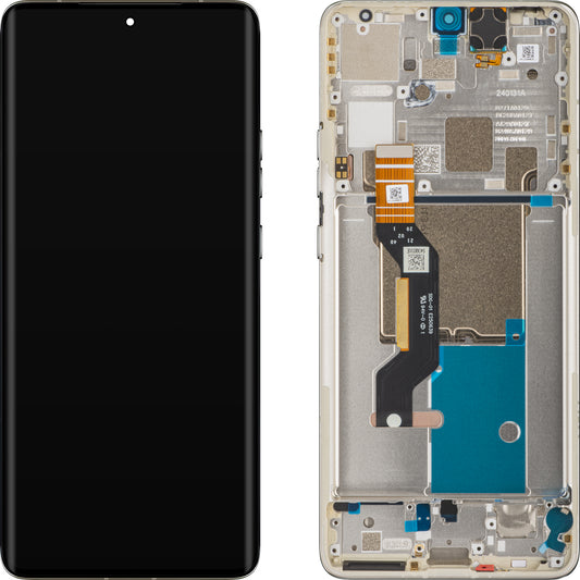 Écran tactile Motorola Edge 50 Pro, avec cadre, gris (Moonlight Pearl), Service Pack 5D68C24094