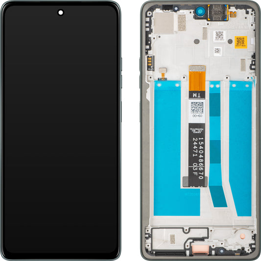 Écran tactile Motorola Moto G75 avec cadre, gris ciel, Service Pack 5D68C29068
