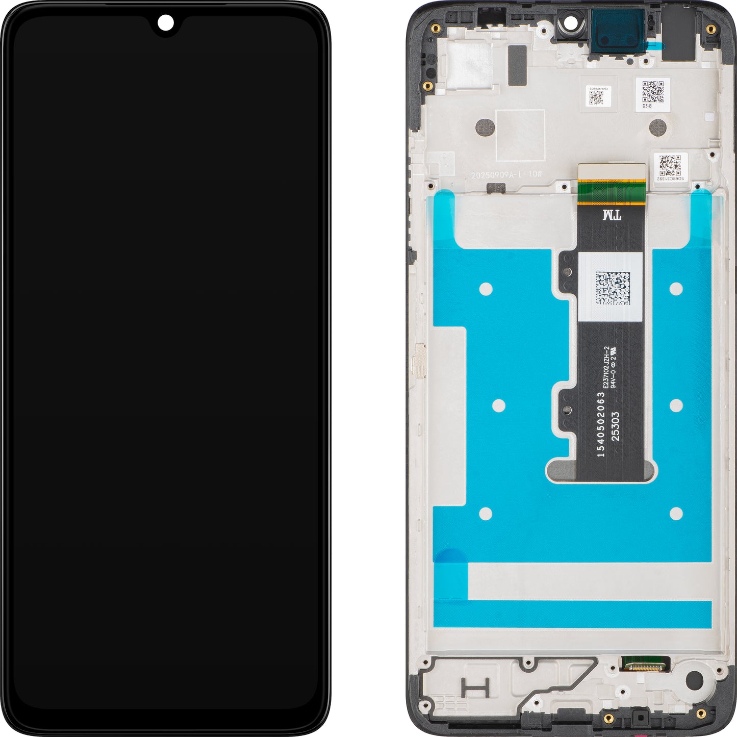 Écran tactile Motorola Moto G06 Power avec cadre, noir, pack de service 5D68C31392