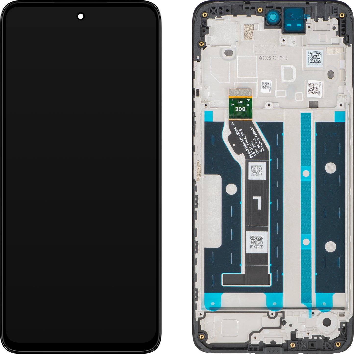 Écran tactile Motorola Moto G17 / G17 Power, avec cadre, bleu marine (Pantone Evening Blue), pack de service 5D68C32196