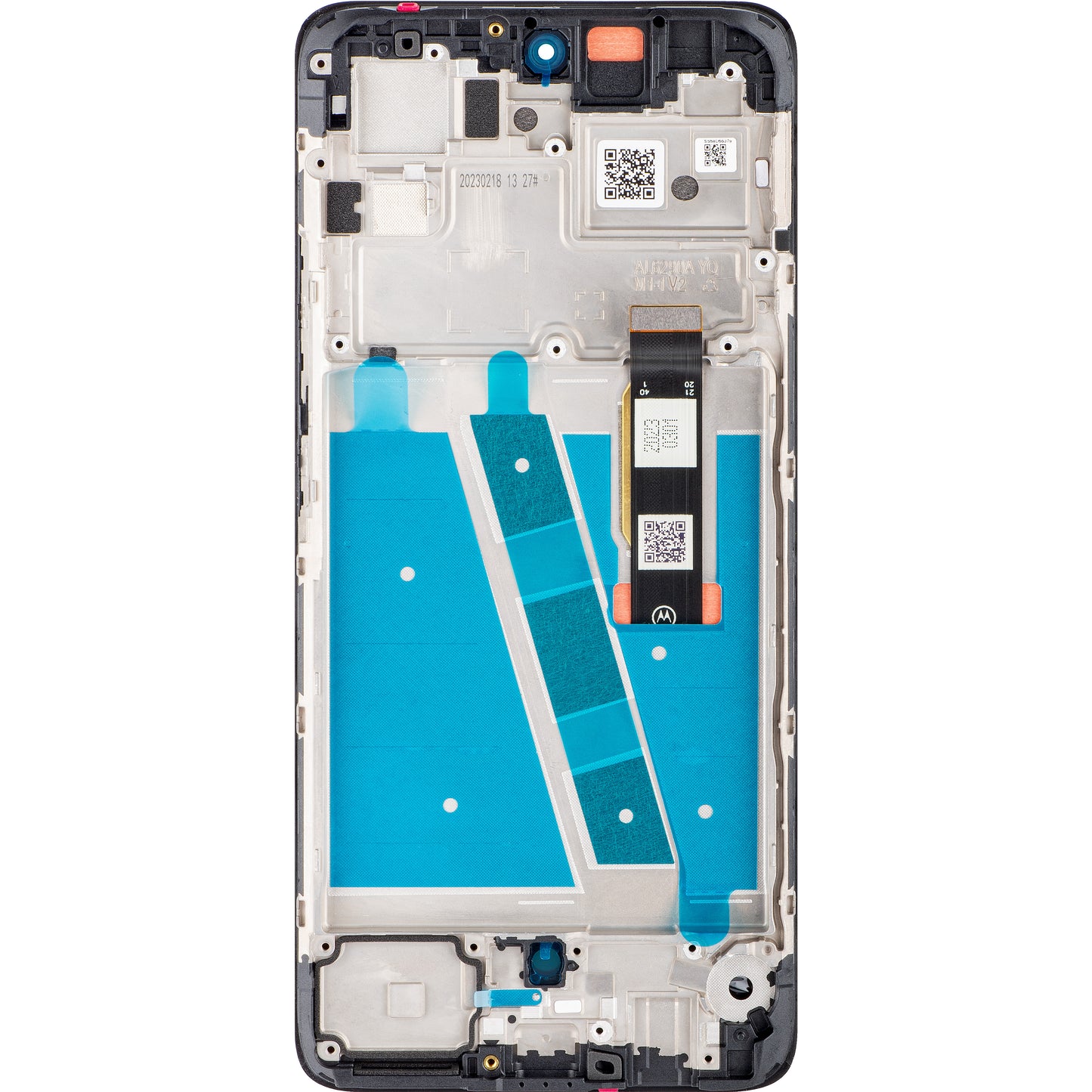 Écran tactile Motorola Moto G72, avec cadre, noir, Service Pack 5D68C21701